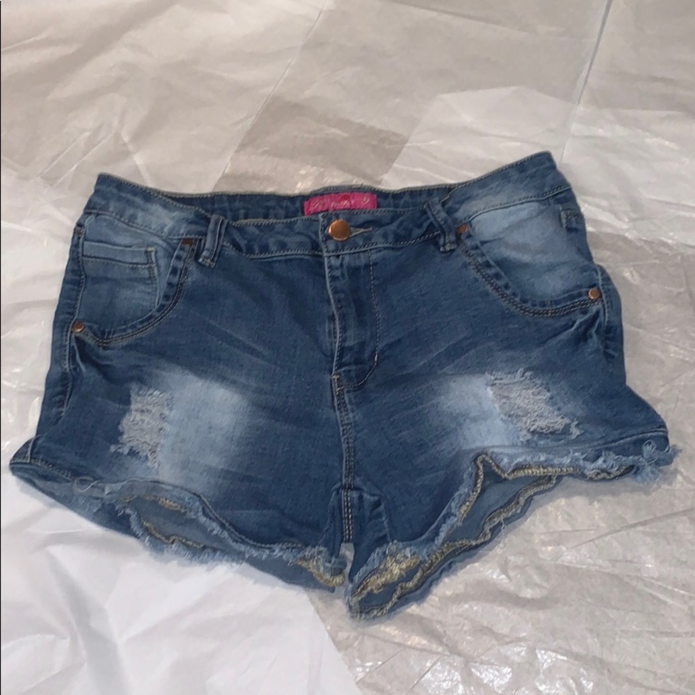 K’smore Jean Shorts Light/Dark Wash